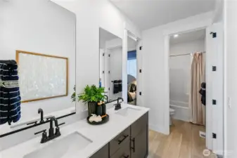 Staged photos are of model home