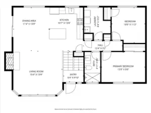 Upper level floor plan.