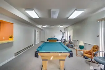 pool table in clubhouse