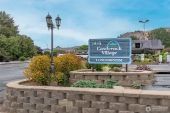 Entry into Castlerock Village Condos