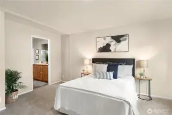 Primary bedroom with 3/4 bath