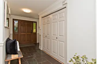 Spacious entry allows for guest seating or display.