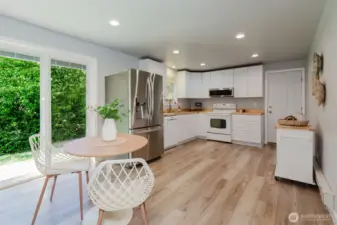 All new cabinets and microwave, newer fridge