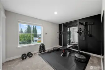 Bedroom. Currently being used as a home gym.