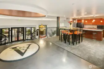 2nd level lobby bar/lounge and gym