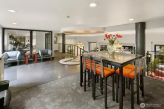 2nd Level lobby bar/lounge and gym