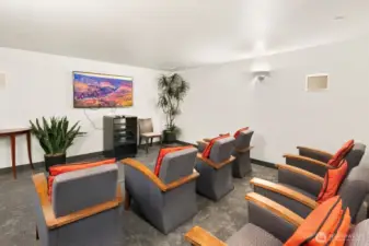 Media room is on lower level lobby