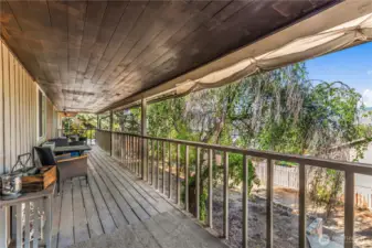 Wide open deck looking out to Saddlerock just off dining area for bar-b-que