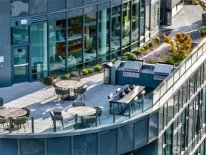 roof deck spans 360 degrees- lake union, puget sound, south city views and of course the closest view of spaceneedle in the city!