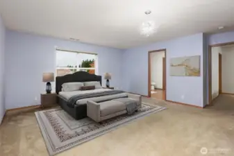 Beautiful primary suite with 4 piece bathroom