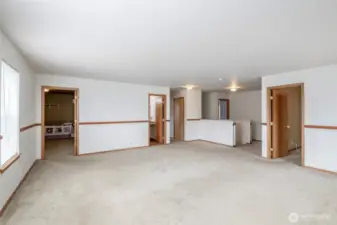 Great room on upper floor