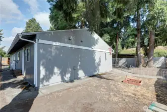 This is the far end of the building with a walkway.