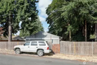 This is where GPS will take you.  However, go around to the alley access. You will see the for sale sign and parking area.