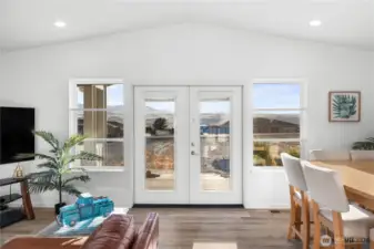 Spacious open concept with a view