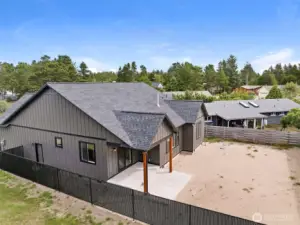 The  70X120 sq ft yard for you to design your own private space to enjoy.