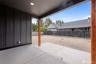 Enjoy outdoors even when it is raining with this covered patio to extend your living space.
