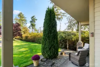 Relax on the front porch with your favorite beverage and enjoy the partial mountain view which you can also enjoy from the front bedroom/den