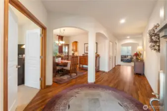 Welcome to this warm and inviting home perfect for comfortable living. Towering 9 foot ceilings and decorative arches add a grandness to the design