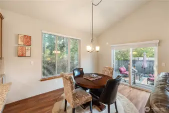 Enjoy a meal in the casual dining area with access to the entertainment sized patio that offers added outdoor living & dining options