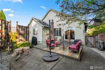 The perfect low maintenance yard with plenty of room for outdoor enjoyment