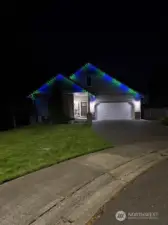 The convenient outdoor lighting is perfect for holidays or showing your team colors
