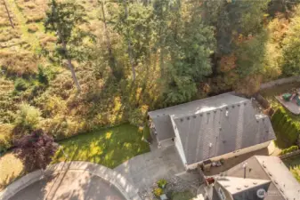 The ariel view shows just how much peaceful privacy you can enjoy with this one of a kind property