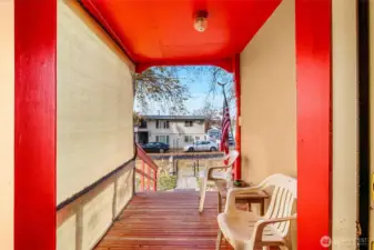 Room to relax and take a seat on the front porch.