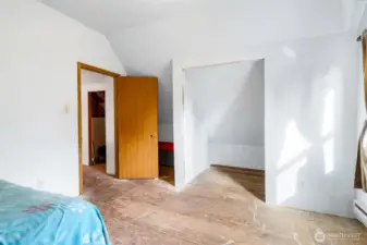 Upstairs closet area.