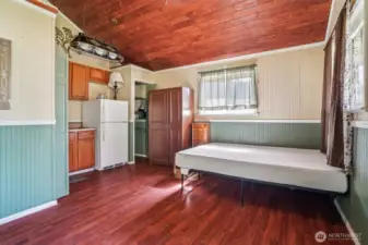 ADU with kitchenette, storage, and bathroom