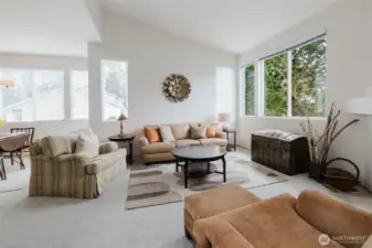 Vaulted ceilings with tons of natural light.
