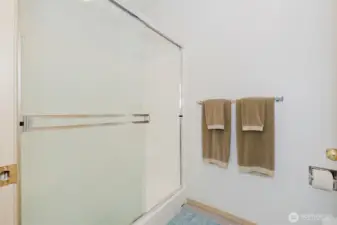 Step in shower.