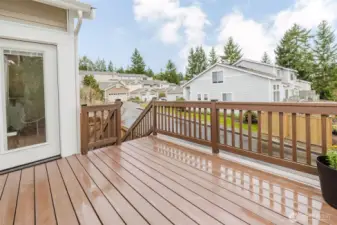 Large deck for entertaining.