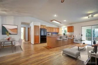 Open concept floor plan!