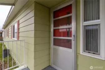 Front Covered Porch with 2 parking spots