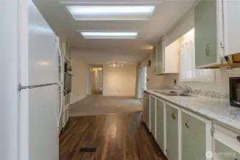 Kitchen & view of Bonus room