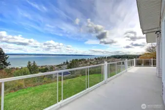 Deck off main living area facing south