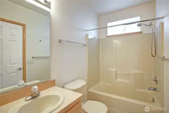 full bathroom on lower level