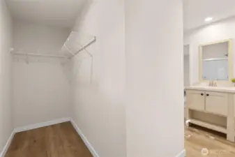 spacious walk-in closet
