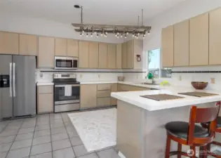 Kitchen with island seating