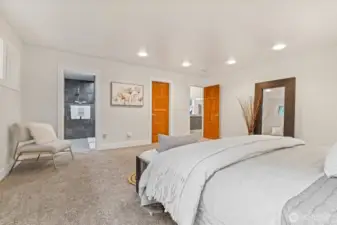 Oversized primary suite with room to relax and recharge