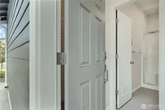 Private entrance into the multi-generational living space.