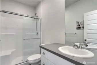 3/4 bath in the apartment.