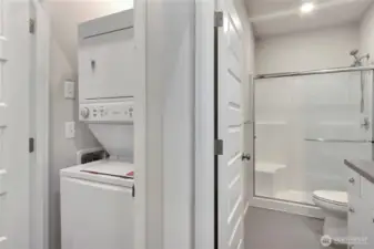 Washer and dryer off the hall for your laundry needs.
