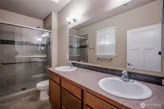 Master Bath with custom Walk-in Tile Shower