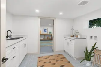 Laundry room.