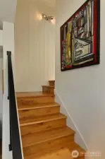 Special details like shiplap in the stairwell.