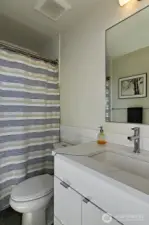 Two bedrooms and full bath on the second level.