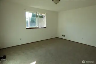 Large primary bedroom. Bathroom is the left.