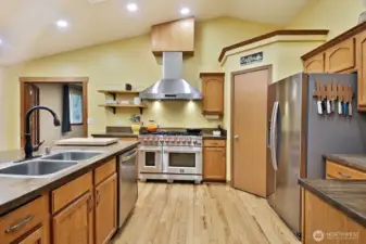 Ample counter space and a pantry too...