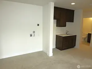 Kitchenette with w/d hookup.